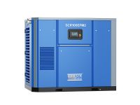 Compresor de tornillo lubricado super eficiente con doble variador de velocidad.